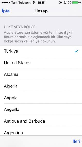 iphone app store ülke değiştirme